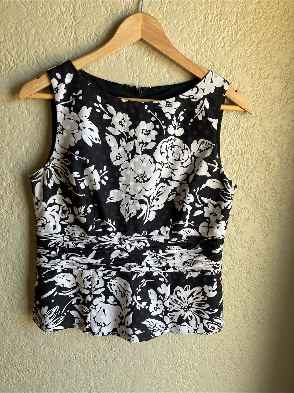 Vintage David Warren all silk peplum top